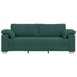 Vidaxl Sofa With Cushion Dark Green 219 X 77 X 82 Cm Fabric - thumbnail 5