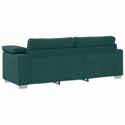 Vidaxl Sofa With Cushion Dark Green 219 X 77 X 82 Cm Fabric - thumbnail 4