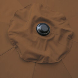 Sundaze 2.7M Coffee Round Garden Parasol Unbrella Outdoor Patio Crank Tilt With Base - thumbnail 7