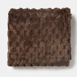 OHS Waffle Throw Over Bed Blanket Faux Fur Soft Warm Fleece - 125 X 150Cm - thumbnail 6