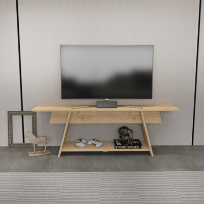 Decorotika Lanca Tv Stand Tv Unit For Tvs Up To 59 Inch Sapphire Oak - image 1