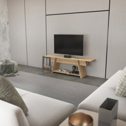 Decorotika Lanca Tv Stand Tv Unit For Tvs Up To 59 Inch Sapphire Oak - thumbnail 4