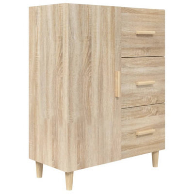 Berkfield Elegant Sideboard Sonoma Oak 69.5X34X90 Cm Engineered Wood - image 1