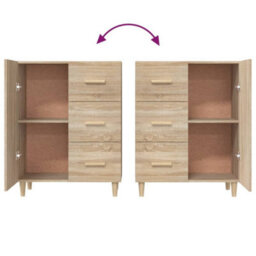 Berkfield Elegant Sideboard Sonoma Oak 69.5X34X90 Cm Engineered Wood - thumbnail 8