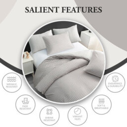 Lazzaro King Size Duvet Cover Sets Luxury Microfiber Duvet Cover King Size Breathable Reversible With Zipper Closure - thumbnail 6