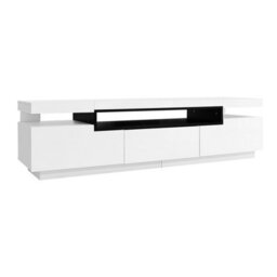 Abrihome Tv Stand Cabinet For 70-Inch Tv High Gloss Tv Stand Unit With Led Lights, 3 Drawers, 3 Open Storage Space, For Bedroom Living Room - thumbnail 9