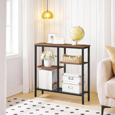 Console Table Sofa Table W/ 4-Tier Storage Shelves Hallway - image 1