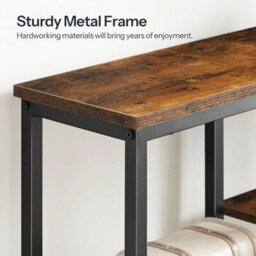 Console Table Sofa Table W/ 4-Tier Storage Shelves Hallway - thumbnail 4