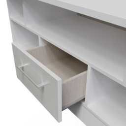 Gloucester 1 Drawer Open Tv Unit In Uniform Grey & White Matt (Ready Assembled) - thumbnail 5
