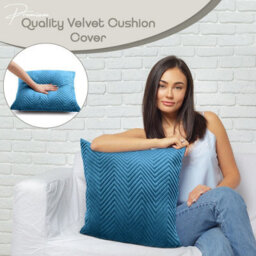 Ameha Teal Embossed Velvet Cushions Set, 18X18 Inch, Includes 2 Filled Cushions & 2 Covers, Breathable & Anti Allergic - thumbnail 9