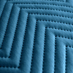 Ameha Teal Embossed Velvet Cushions Set, 18X18 Inch, Includes 2 Filled Cushions & 2 Covers, Breathable & Anti Allergic - thumbnail 5
