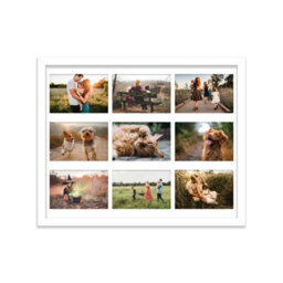 20X16 Inch 9 Opening Photo Collage Frame, Display Nine 6X4 Inch Photos, Multi Aperture Family Picture Frame, White - thumbnail 1