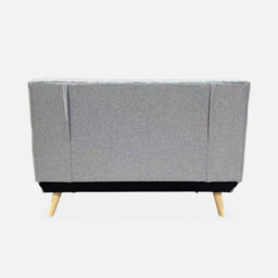 Sweeek - 2-Seater Scandi-Style Folding Sofa Bed Guesta Light Grey 120X89X80 Cm - thumbnail 7