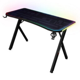 X Rocker Lumio 110Cm Led Gaming Desk With Full Mousepad - Carbon Black Rgb - thumbnail 9