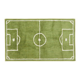 Homescapes Cotton Tufted Football Pitch Kids Rug - thumbnail 1