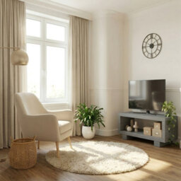 L180Xw44Xh38Cm Torie Grey Solid Wood Chunky Tv Unit - thumbnail 9