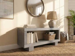 L180Xw44Xh38Cm Torie Grey Solid Wood Chunky Tv Unit - thumbnail 6
