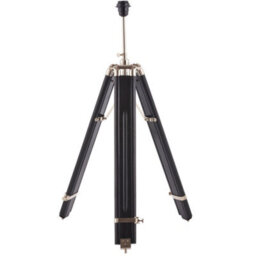 Adjustable Tripod Floor Lamp Dark Wood Standing Height Living Room Light Base - thumbnail 3