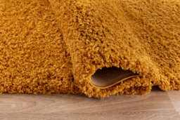 Desire Rugs Plain Living Room Shaggy Area Rugs Gold 200X290 Cm - thumbnail 4
