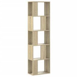 Berkfield Bookcase 5-Tier Sonoma Oak 45X23.5X162.5 Cm Engineered Wood - thumbnail 2