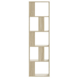 Berkfield Bookcase 5-Tier Sonoma Oak 45X23.5X162.5 Cm Engineered Wood - thumbnail 3