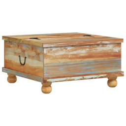 Berkfield Industrial Coffee Table Reclaimed Wood 70X70X38 Cm - thumbnail 8