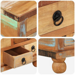 Berkfield Industrial Coffee Table Reclaimed Wood 70X70X38 Cm - thumbnail 9
