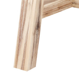 Beliani Stool - Grey Fibre Cement Seat With Acacia Wood Legs, W40 X D50 X H45Cm - thumbnail 5