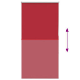 Berkfield Roller Blind Blackout Red 80X130 Cm Fabric Width 75.7 Cm Polyester - thumbnail 5