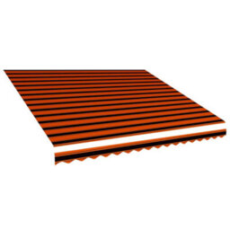 Berkfield Awning Top Sunshade Canvas Orange And Brown 450X300 Cm