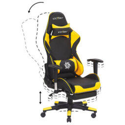 Beliani Gaming Chair Victory Faux Leather Yellow - thumbnail 8