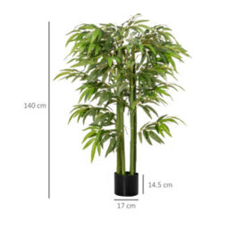 Artificial Bamboo Plant In A 140Cm Pot For Indoor And Outdoor Use, Realistic Bamboo With 780 Leaves - thumbnail 4