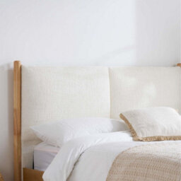 Boldair Birlea Marley Cream Fabric And Oak Wood Bed Frame Double - thumbnail 3