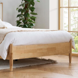 Boldair Birlea Marley Cream Fabric And Oak Wood Bed Frame Double - thumbnail 8