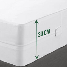 Casabella Zippered Waterproof Mattress Encasement, Single Waterproof Mattress Protector 90X190+30Cm Anti Allergy - thumbnail 6
