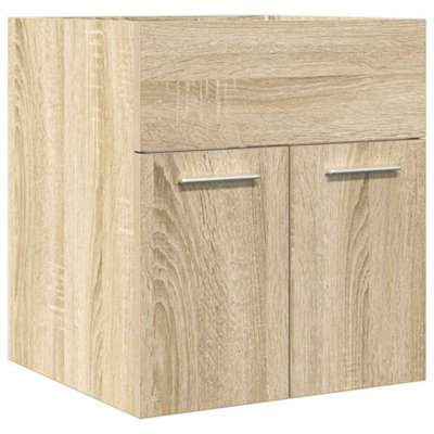 Berkfield Practical Bathroom Sink Cabinet Sonoma Oak 41X38.5X46 Cm Engineered Wood - image 1