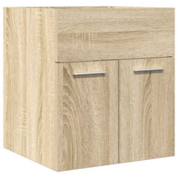 Berkfield Practical Bathroom Sink Cabinet Sonoma Oak 41X38.5X46 Cm Engineered Wood - thumbnail 1