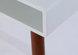 Flair Edelweiss Desk (120X50Cm) - Walnut & White With Brass Accents - thumbnail 6