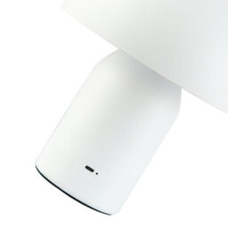 Happy Homewares Modern Rechargeable Mushroom Table Lamp In Mat White With Touch Dimmer Button - thumbnail 8