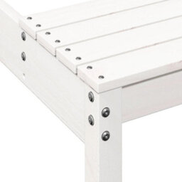 Berkfield Picnic Table White 160X134X75 Cm Solid Wood Pine - thumbnail 7
