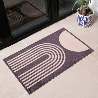 Artsy Doormats Brown Abstract Indoor Washable Doormat - image 1