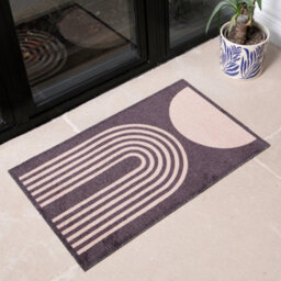 Artsy Doormats Brown Abstract Indoor Washable Doormat - thumbnail 1