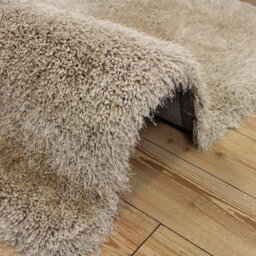 Sand Luxury Polyester Modern Plain Shaggy Sparkle Handmade Rug For Dining Room Bedroom & Living Room-160Cm (Circle) - thumbnail 6