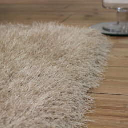 Sand Luxury Polyester Modern Plain Shaggy Sparkle Handmade Rug For Dining Room Bedroom & Living Room-160Cm (Circle) - thumbnail 4