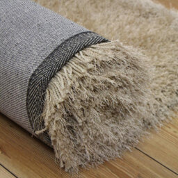 Sand Luxury Polyester Modern Plain Shaggy Sparkle Handmade Rug For Dining Room Bedroom & Living Room-160Cm (Circle) - thumbnail 3