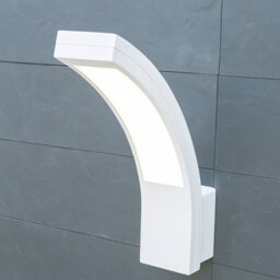 CGC Lighting Cgc Outdoor Outside Wall Light White Led Curved Garden Porch Security Integrated Led - thumbnail 5