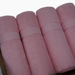 Casabella Towels Luxury 4 Pack Bath Sheets 100% Cotton Super Soft Quick Dry Highly Absorbent Bathroom Towels Pink - thumbnail 3