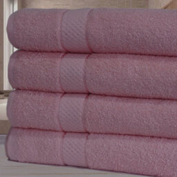 Casabella Towels Luxury 4 Pack Bath Sheets 100% Cotton Super Soft Quick Dry Highly Absorbent Bathroom Towels Pink - thumbnail 5