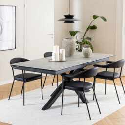 Furniture To Go Heaven Extendable Dining Table With Ceramic Grey Top (L) 240Cm Seats Up To 6 - thumbnail 4