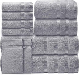 Casabella Luxury Bath Towel Set- 10 Piece Towels - thumbnail 1